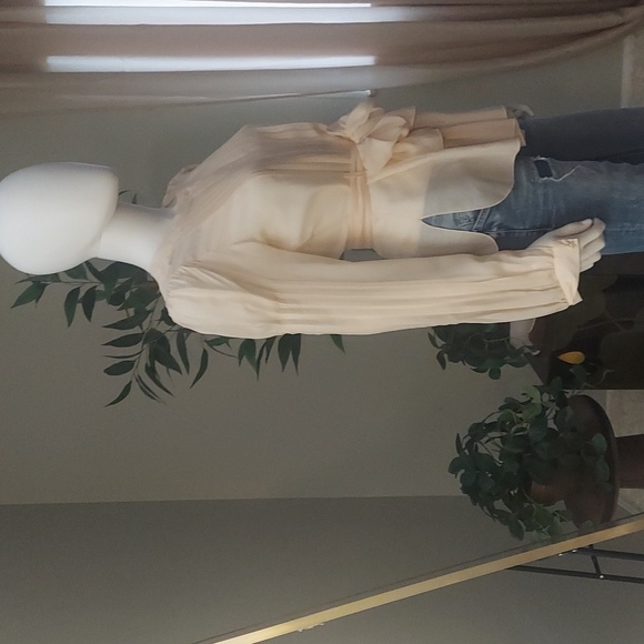 Moda International peach sheer blouse - Picture 2 of 4